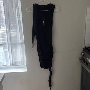 Fashion Nova Black Ruffle Mini Dress Small